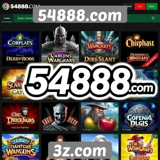 Análise da biblioteca de jogos do site 54888.com